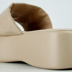 Agave 01 Women's Embossed Wide Band Platform Slides -sbwshoes shop Agave 01 3