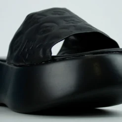 Agave 01 Women's Embossed Wide Band Platform Slides -sbwshoes shop Agave 01 5