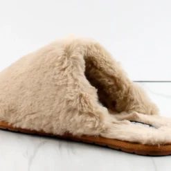 Allow Women's Fur Slip On Slippers -sbwshoes shop Allow s 4