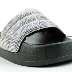 Amor 1 Women's Rhinestone Single Band Platform Slides