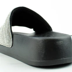 Amor 1 Women's Rhinestone Single Band Platform Slides -sbwshoes shop Amor1 3
