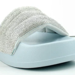 Amor 1 Women's Rhinestone Single Band Platform Slides -sbwshoes shop Amor1 5