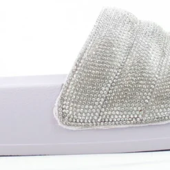 Amor 1 Women's Rhinestone Single Band Platform Slides -sbwshoes shop Amor1 7