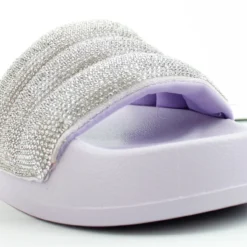 Amor 1 Women's Rhinestone Single Band Platform Slides -sbwshoes shop Amor1 8