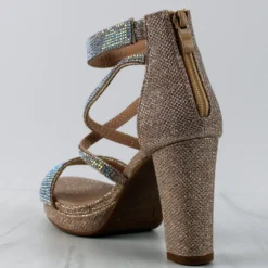 Asia 66 Women's Cross Strapped Platform Heeled Sandals -sbwshoes shop Asia 66 10