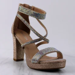 Asia 66 Women's Cross Strapped Platform Heeled Sandals -sbwshoes shop Asia 66 8