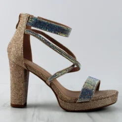 Asia 66 Women's Cross Strapped Platform Heeled Sandals -sbwshoes shop Asia 66 9