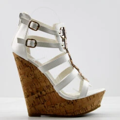 Bogota 04 Women's Metallic Embellished Platform Wedges -sbwshoes shop BOGATA04 5