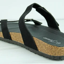 Berk 33 Women's Double Buckle Embellished Cork Sole Slip On Sandals -sbwshoes shop Berk33 3