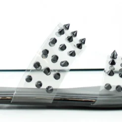 Bamboo Block 69 Womens Double Stud Wide Band Flat Slip On Sandals -sbwshoes shop Block69 1