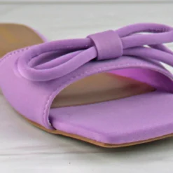 Bamboo Block 85 Women's Wide Band Bow Embellished Flat Sandals