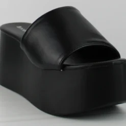 Bamboo Cactus 53 Womens Wide Band Wedge Mule Sandals -sbwshoes shop Cactus53 1