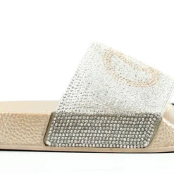 Circle 100 Womens Wide Rhinestone Strap Slip On Sandals 13 Circle 100 Womens Wide Rhinestone Strap Slip On Sandals -sbwshoes shop Circle100 4