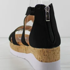 Class 20 Women's Double Band Buckle Embellished Platform Sandals -sbwshoes shop Class20 5