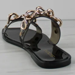 Current Women's Double Band Chain Accent Jelly Sandals -sbwshoes shop Current 6