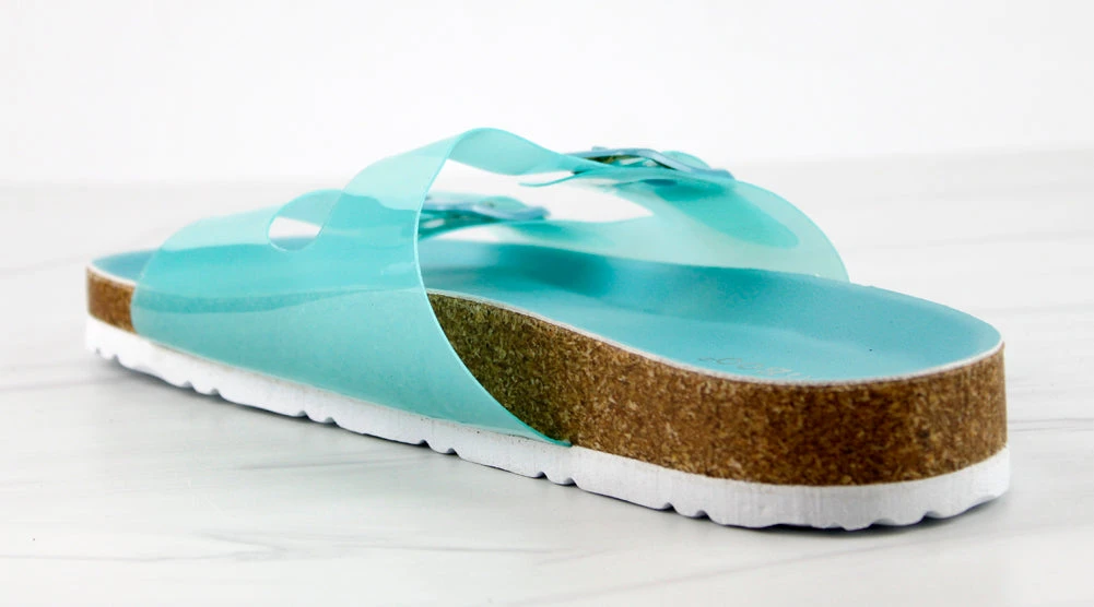 Defeat 68 Womens Double Strap Buckle Embellished Foot Bed Sandals 6 Defeat 68 Womens Double Strap Buckle Embellished Foot Bed Sandals - Image 6