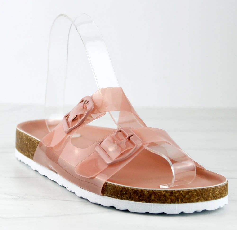 Defeat 68 Womens Double Strap Buckle Embellished Foot Bed Sandals 1 Defeat 68 Womens Double Strap Buckle Embellished Foot Bed Sandals