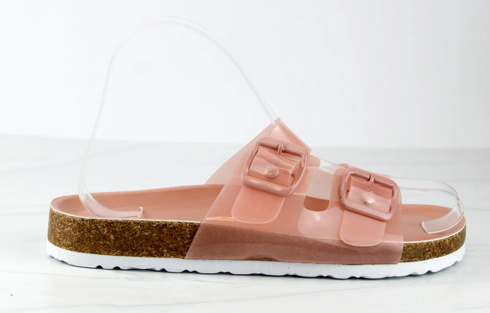 Defeat 68 Womens Double Strap Buckle Embellished Foot Bed Sandals 2 Defeat 68 Womens Double Strap Buckle Embellished Foot Bed Sandals - Image 2