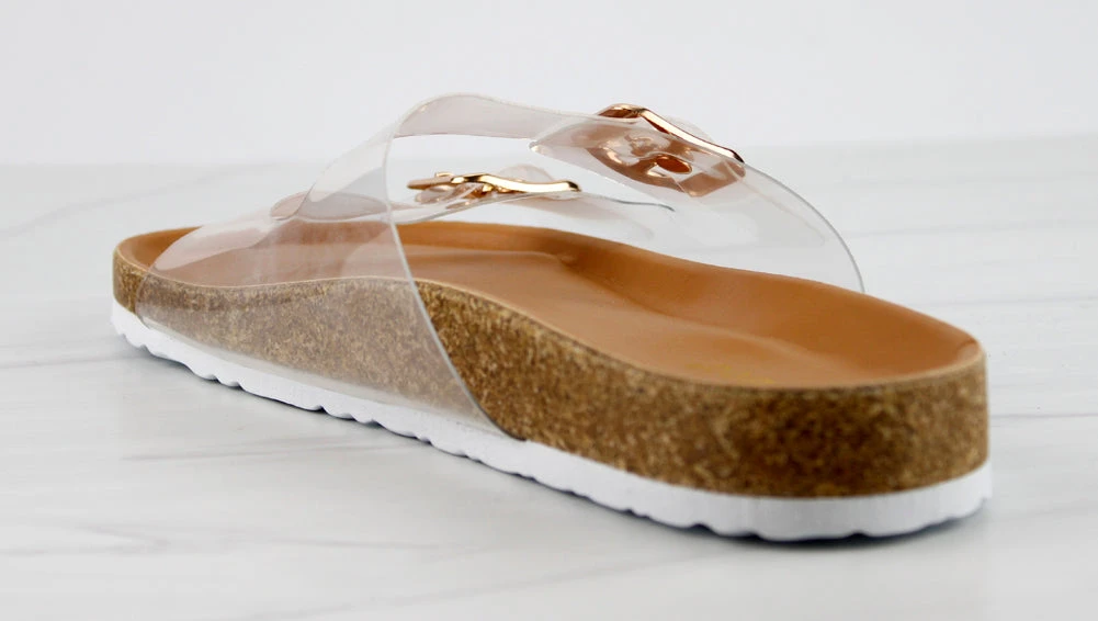 Defeat 68 Womens Double Strap Buckle Embellished Foot Bed Sandals 9 Defeat 68 Womens Double Strap Buckle Embellished Foot Bed Sandals - Image 9