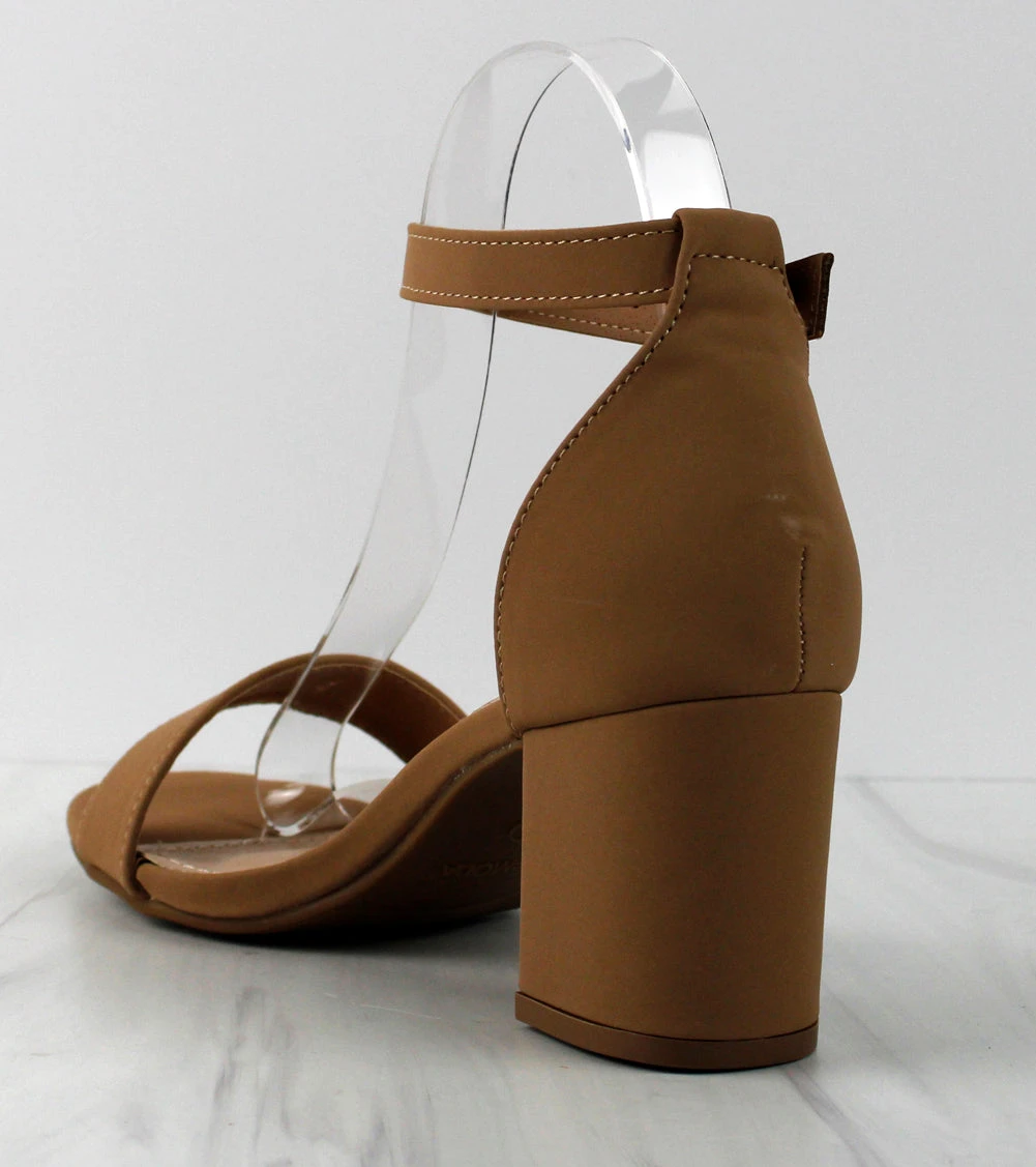 Delia-1 Women's Single Band Low Block Heeled Dress Sandals 6 Delia-1 Women's Single Band Low Block Heeled Dress Sandals - Image 6