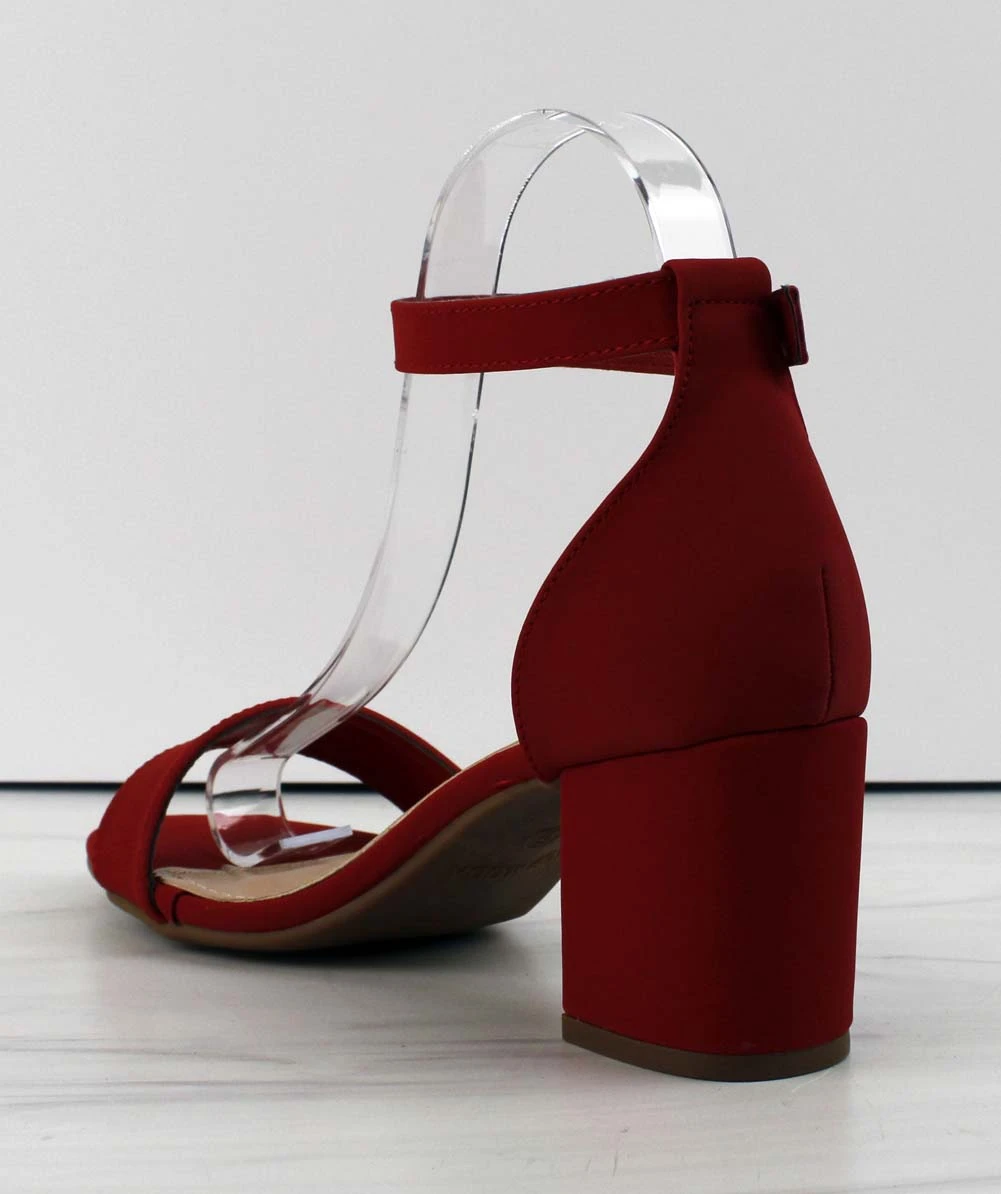 Delia-1 Women's Single Band Low Block Heeled Dress Sandals 15 Delia-1 Women's Single Band Low Block Heeled Dress Sandals - Image 15