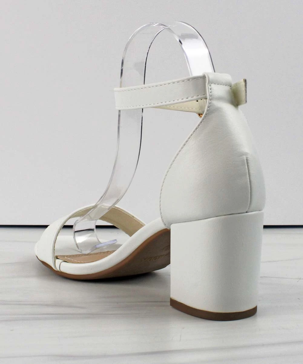 Delia-1 Women's Single Band Low Block Heeled Dress Sandals 12 Delia-1 Women's Single Band Low Block Heeled Dress Sandals - Image 12