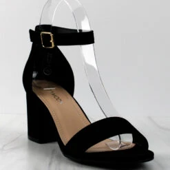 Delia-1 Women's Single Band Low Block Heeled Dress Sandals