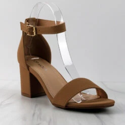 Delia-1 Women's Single Band Low Block Heeled Dress Sandals 21 Delia-1 Women's Single Band Low Block Heeled Dress Sandals -sbwshoes shop Delia 1 5