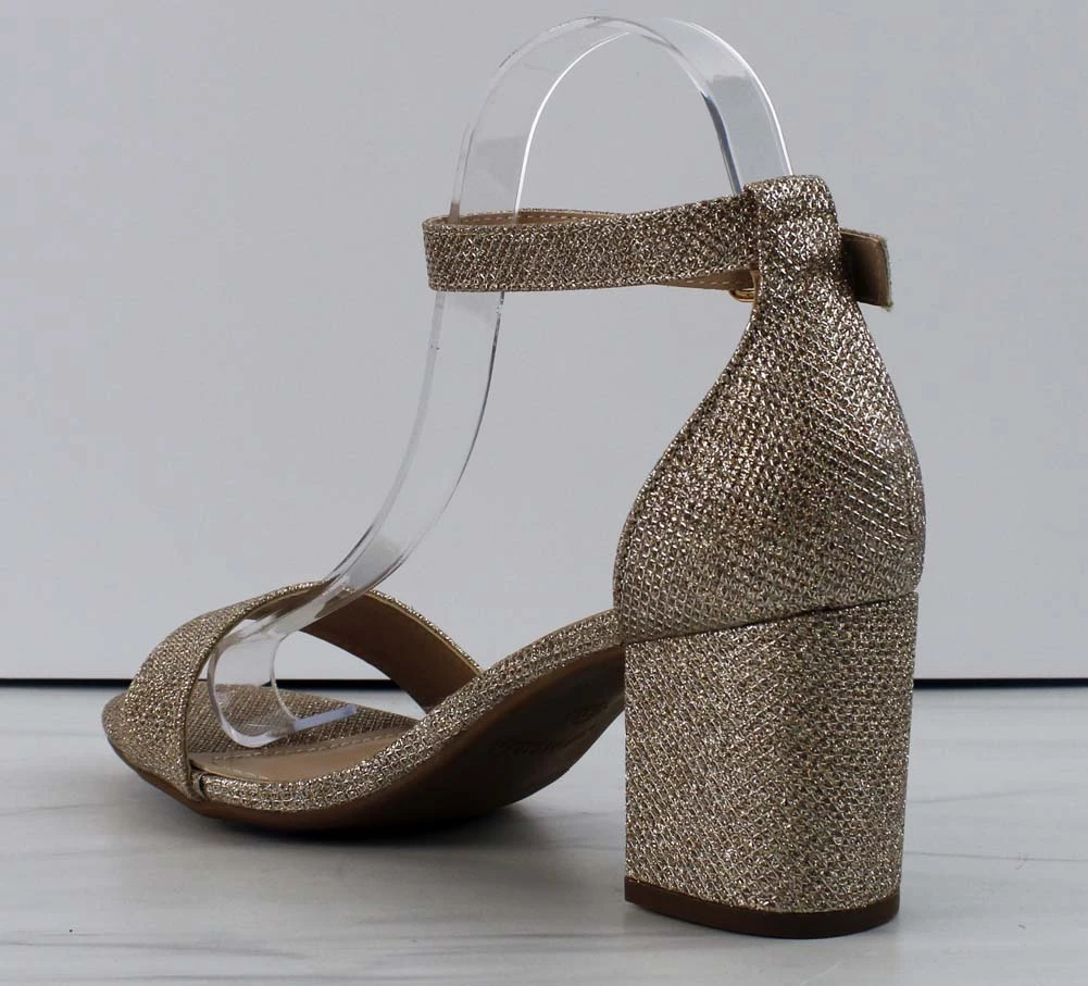 Delia-1 Women's Single Band Low Block Heeled Dress Sandals 9 Delia-1 Women's Single Band Low Block Heeled Dress Sandals - Image 9