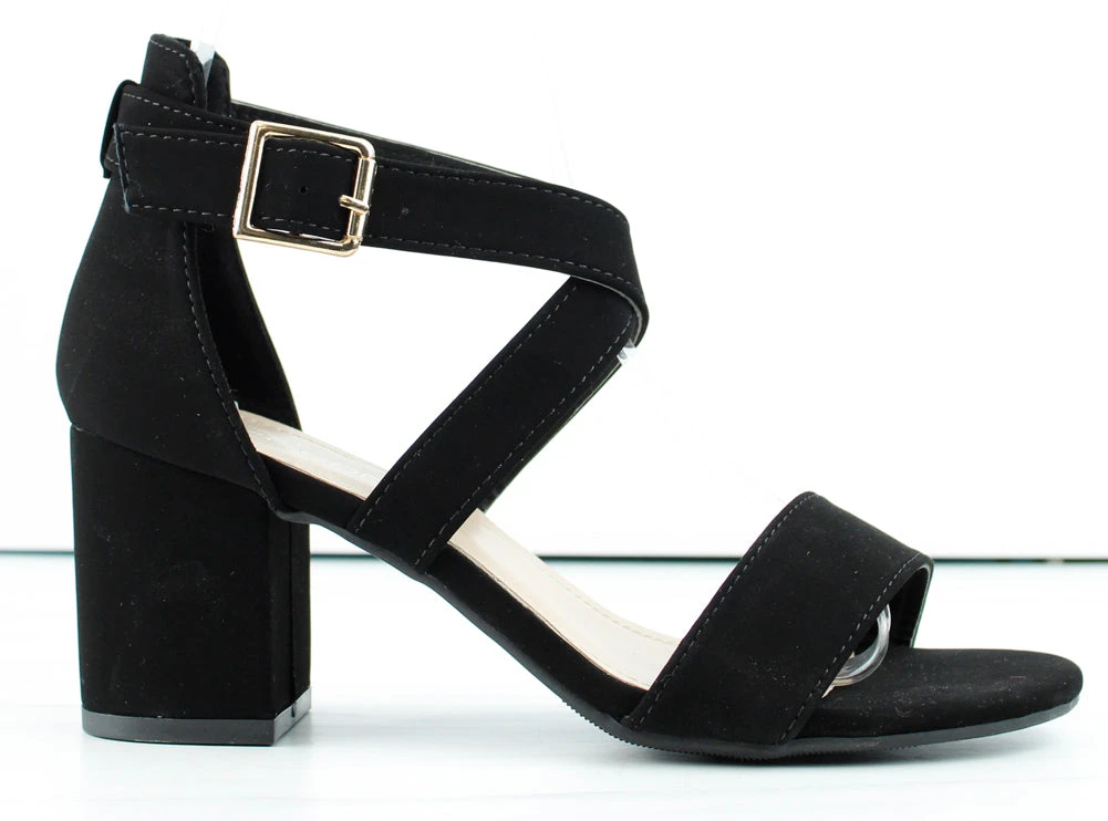 Delia 6 Womens Cross Band Low Block Dress Heel Sandals 5 Delia 6 Womens Cross Band Low Block Dress Heel Sandals - Image 5