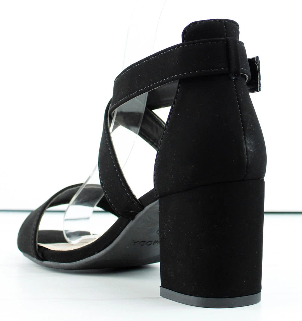 Delia 6 Womens Cross Band Low Block Dress Heel Sandals 6 Delia 6 Womens Cross Band Low Block Dress Heel Sandals - Image 6