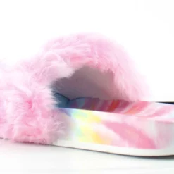 Forever Delma 32 WomensComfort Faux Fur Slip On Slides -sbwshoes shop Delma32 1