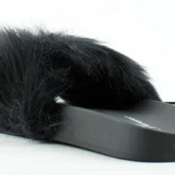 Forever Delma 32 WomensComfort Faux Fur Slip On Slides -sbwshoes shop Delma32 10