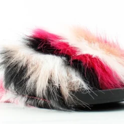 Forever Delma 32 WomensComfort Faux Fur Slip On Slides -sbwshoes shop Delma32 6