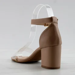 Diamond 3 Womens Open Toe Lucite Upper Strap Chunky Heels 17 Diamond 3 Womens Open Toe Lucite Upper Strap Chunky Heels -sbwshoes shop Diamond3Nude 3
