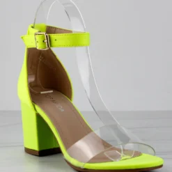 Diamond 3 Womens Open Toe Lucite Upper Strap Chunky Heels 12 Diamond 3 Womens Open Toe Lucite Upper Strap Chunky Heels -sbwshoes shop Diamondneonyellow2 1 scaled