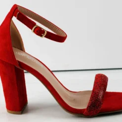 Doc 1 Women's Strappy Rhinestone Dress Chunky Heels -sbwshoes shop Doc1 2