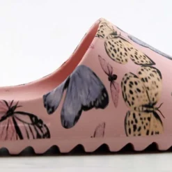 Elina Womens Decorative Casual Horizontal Grooved Outsole Slides -sbwshoes shop ElinaPink 2