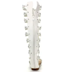 Forever Atta 17 Womens Knee High Buckle Embellish Caged Gladiator Sandals -sbwshoes shop FOREVER ATTA 17 Womens Keen High Strappy Gladiator Sandals ada56559 82a5 496e 8029 e1d9924c3486