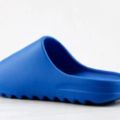 Festive Womens Casual Horizontal Grooved Outsole Slides -sbwshoes shop FestiveBlue 1