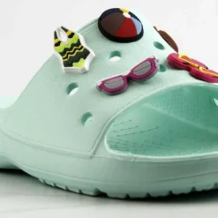 Fun Womens Decretive Pin Rubber Slides -sbwshoes shop FunMint 1