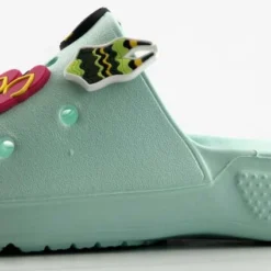 Fun Womens Decretive Pin Rubber Slides -sbwshoes shop FunMint 6