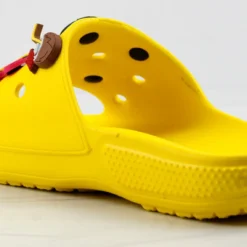 Fun Womens Decretive Pin Rubber Slides -sbwshoes shop FunYellow 4