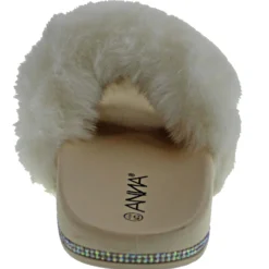 Furry Women's Ultra Soft Fluffy Slides -sbwshoes shop FurryBeige 1