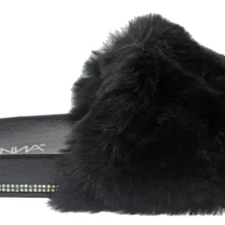 Furry Women's Ultra Soft Fluffy Slides -sbwshoes shop FurryBlack 2 scaled