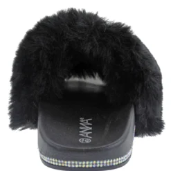 Furry Women's Ultra Soft Fluffy Slides -sbwshoes shop FurryBlack 3 e523b564 4178 4b82 a6d9 ac0ff538f924