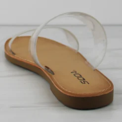 Gallery Women's Double Band Slip On Sandals -sbwshoes shop Gallery 3