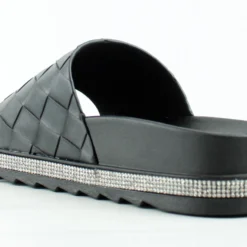 Forever Great 12 Womens Platform Rhinestone Accent Slip On Sandals -sbwshoes shop Great12 1