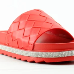 Forever Great 12 Womens Platform Rhinestone Accent Slip On Sandals -sbwshoes shop Great12 2