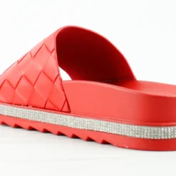 Forever Great 12 Womens Platform Rhinestone Accent Slip On Sandals -sbwshoes shop Great12 4